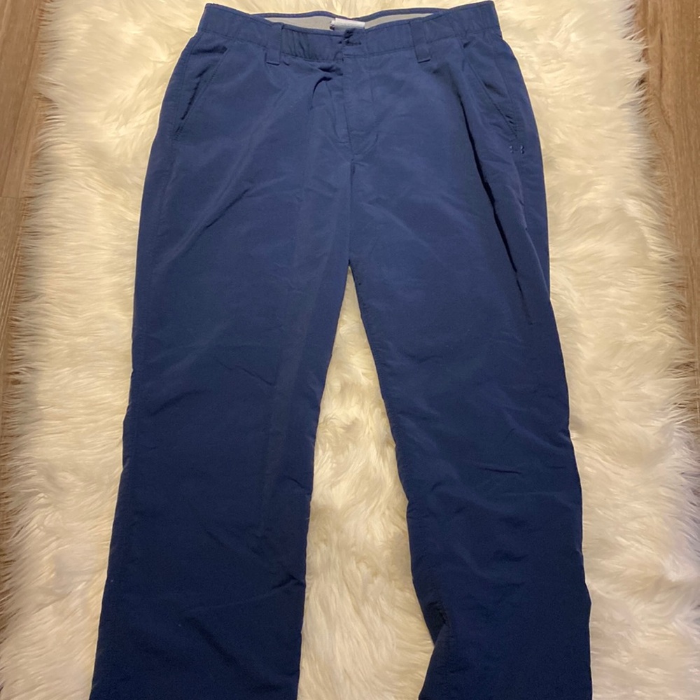 HOST PICK Men's Under Armour Loose Fit Track Jogging Pants Blue Waist 34 Leg 32